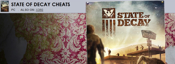 cheats for state of decay